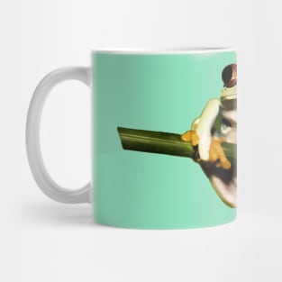 frog on branch Mug